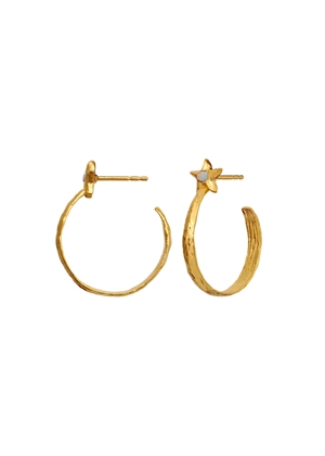 Winona grande earrings Forgyldt Maanesten